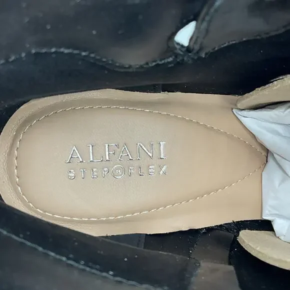 NEW Alfani Women’s PAAM Faux Leather Sleek Booties Black Size 9M - Picture 6 of 10